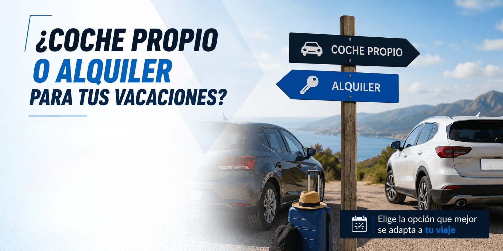 Coche propio o coche de alquiler para vacaciones junto al mar